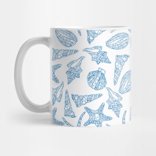 Underwater pattern #15 blue Mug